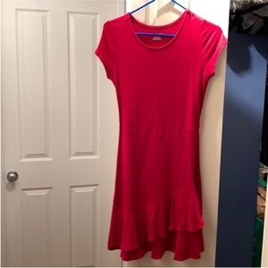 EUC Red Layered Frill/Ruffle Shirt Sleeve Dress - size 16 (XXL)